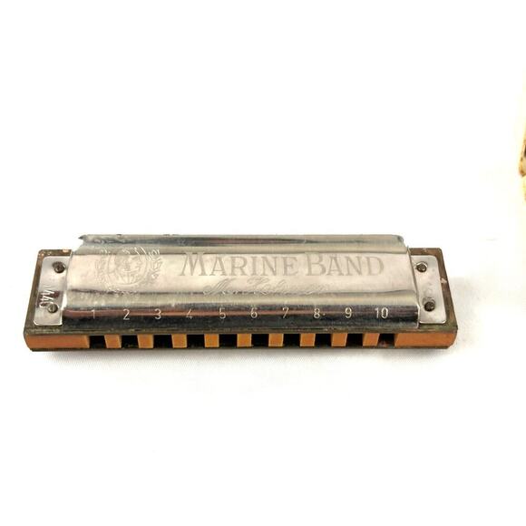 Vintage M. Hohner Marine Band Harmonica Double Reed Diatonic with Case - Picture 12 of 16